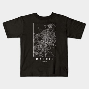 Madrid Spain Minimalist Map Kids T-Shirt